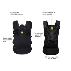 LÍLLÉbaby Complete All Seasons carrier hip carry promotes hip-healthy comfort