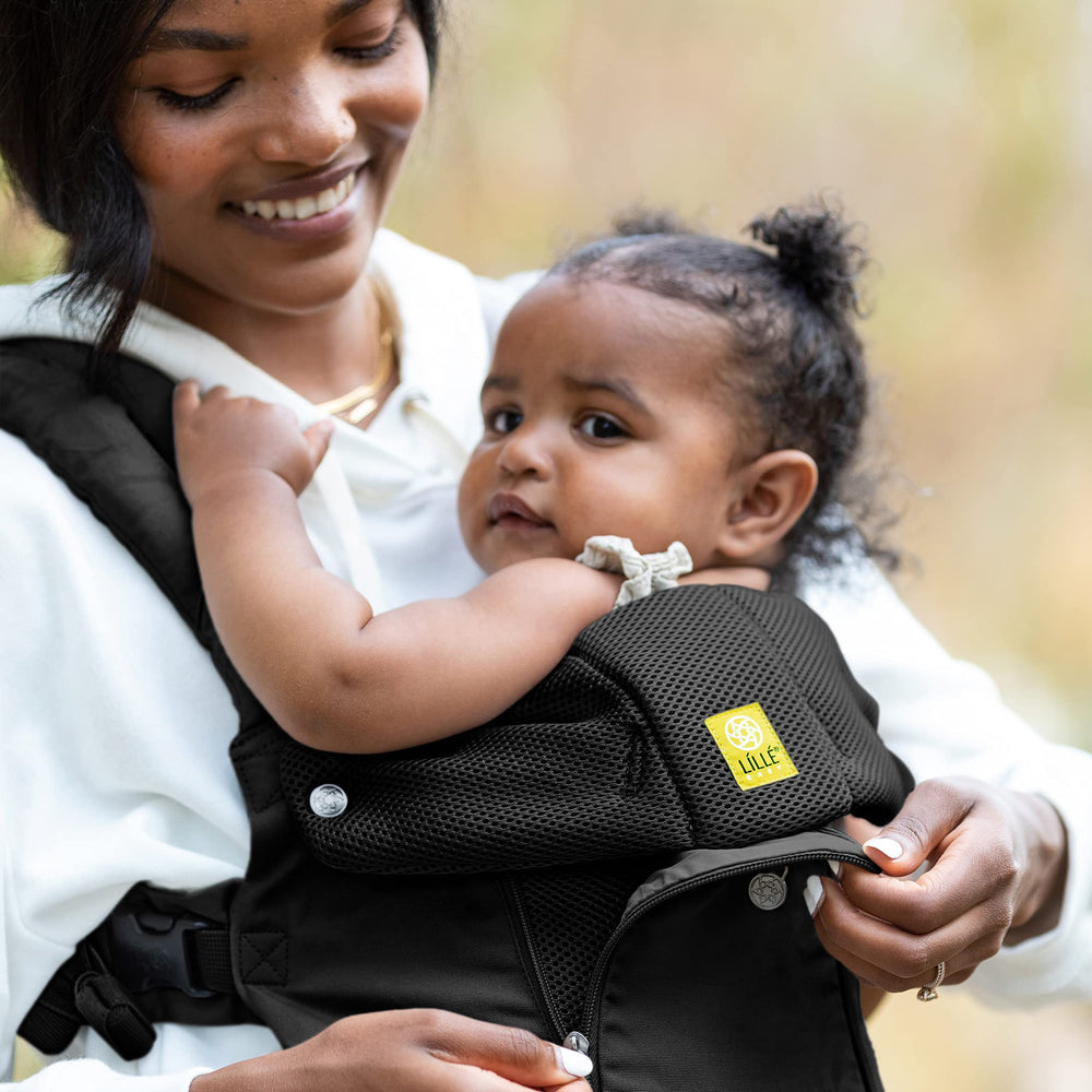 LÍLLÉbaby Complete All Seasons carrier with lumbar support boosts comfort