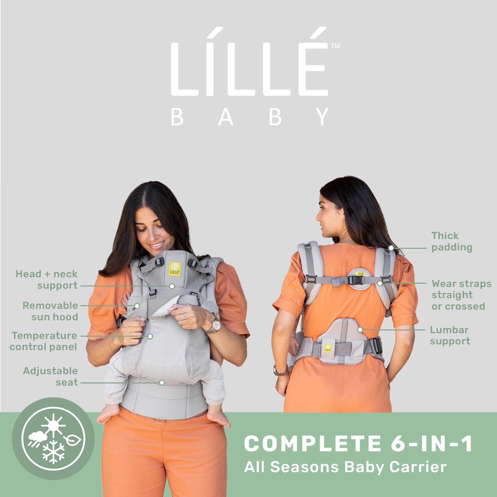 LÍLLÉbaby Complete All Seasons provides supportive lumbar comfort for longer carries