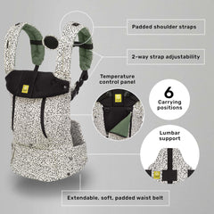 LÍLLÉbaby Complete All Seasons shows six ergonomic carry styles for 360-degree wearing