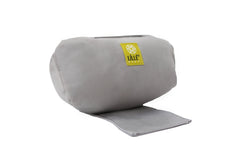 LILLEbaby ergonomic washable infant pillow in grey supports newborn head alignment.