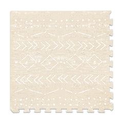 Lillefolk nine-tile mat on a wooden floor illustrating large coverage