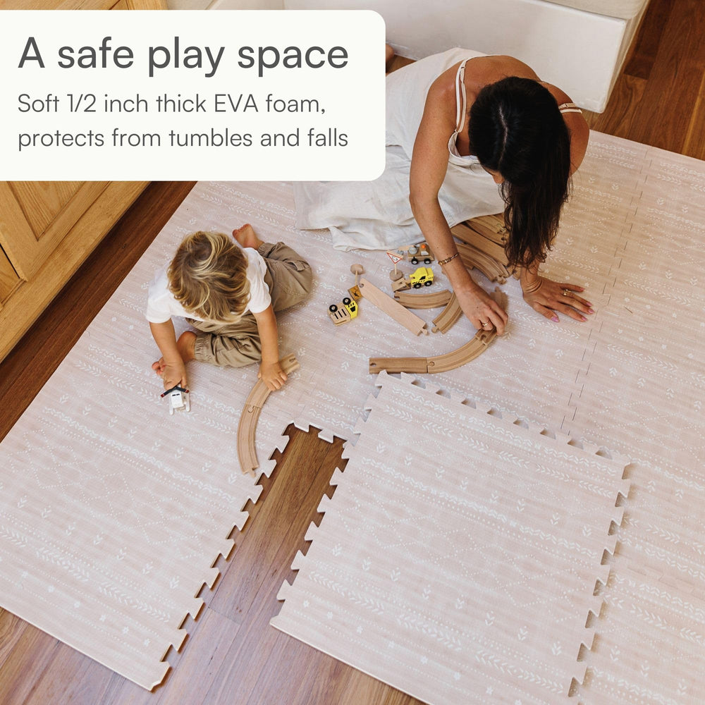Lillefolk dusk play mat has secure edges for safe play
