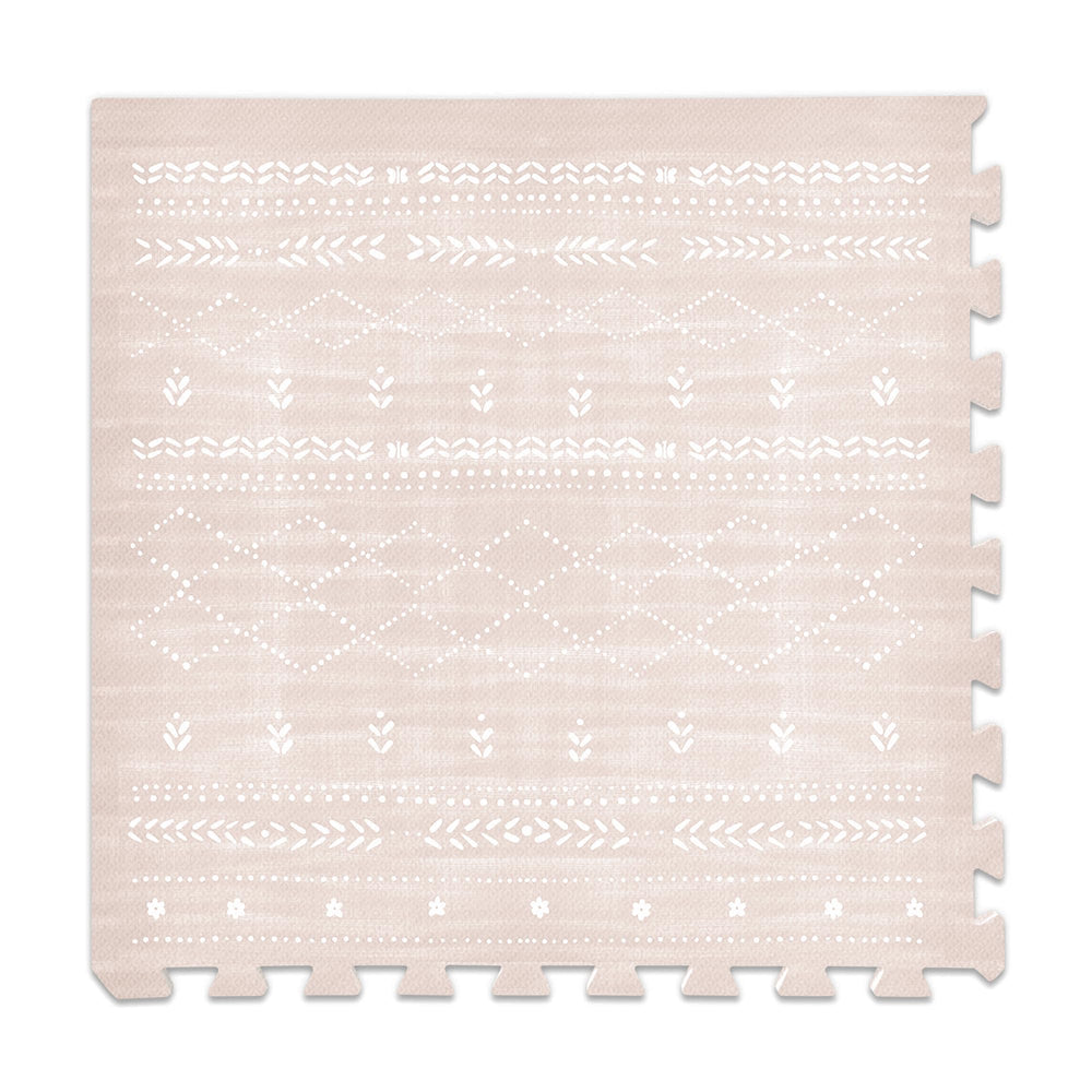 Lillefolk dusk foam mat provides cushioned surfaces for crawling
