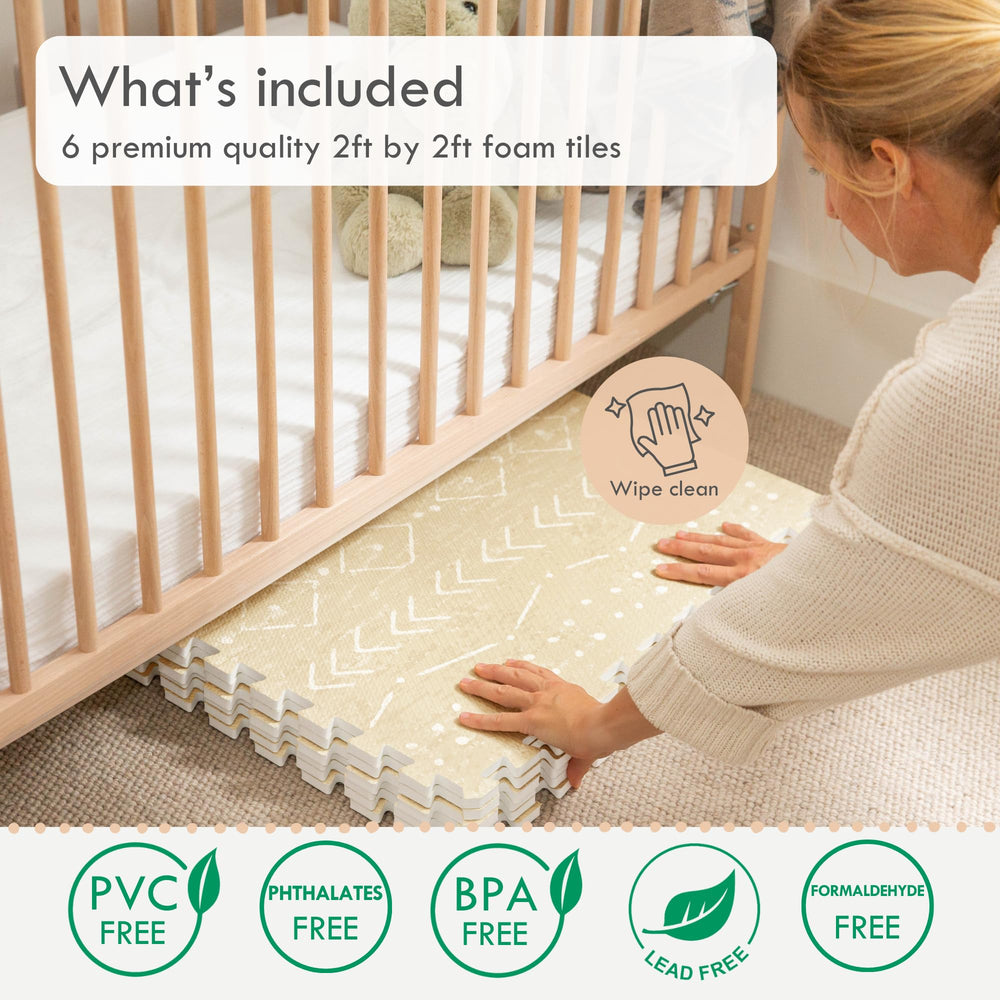 Lillefolk safety EVA foam nursery surface promotes non-toxic, phthalate-free playtime