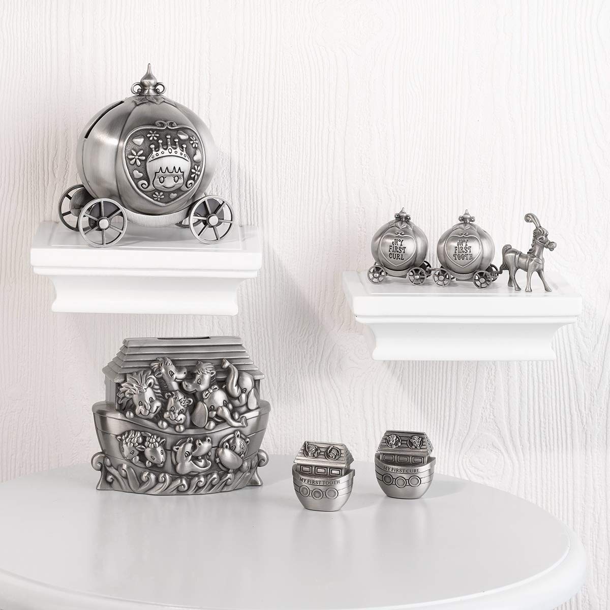 Lillian Rose keepsake pewter box with lead horse close-up reveals craftsmanship.