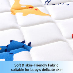 Lillibearas Pack N Play Mattress edge support ensures snug fit for safe play