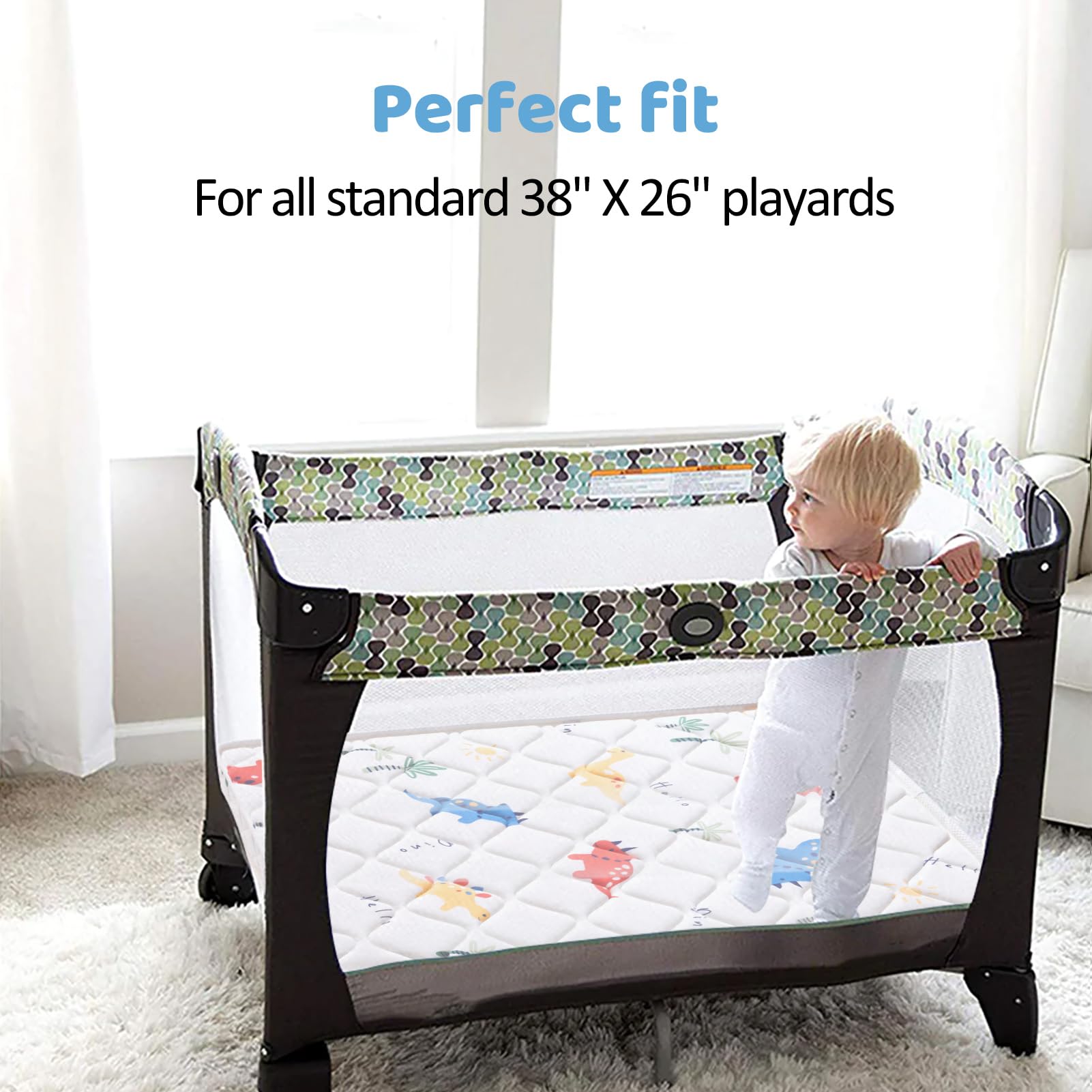 Lillibearas Pack N Play Mattress is lightweight for easy travel and on-the-go comfort