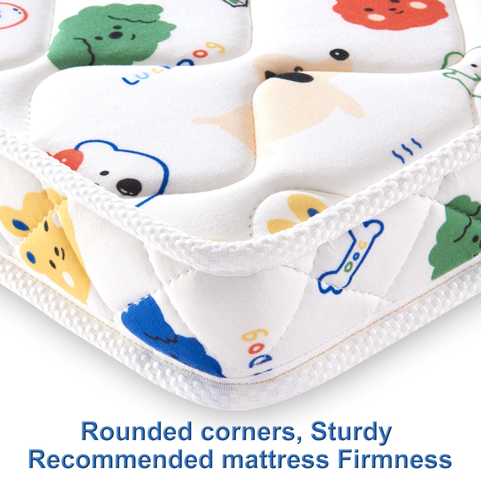 Lillibearas Premium crib mattress dual-sided design ready for flipping every few months.