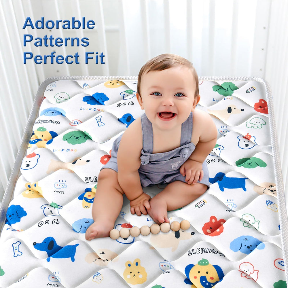 Lillibearas Premium crib mattress in a peaceful nursery scene promoting quiet, restful sleep.