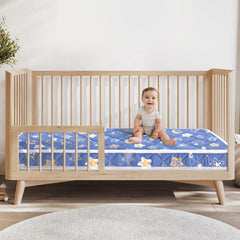Lillibearas Premium crib mattress top view highlighting cotton cover and clean finish