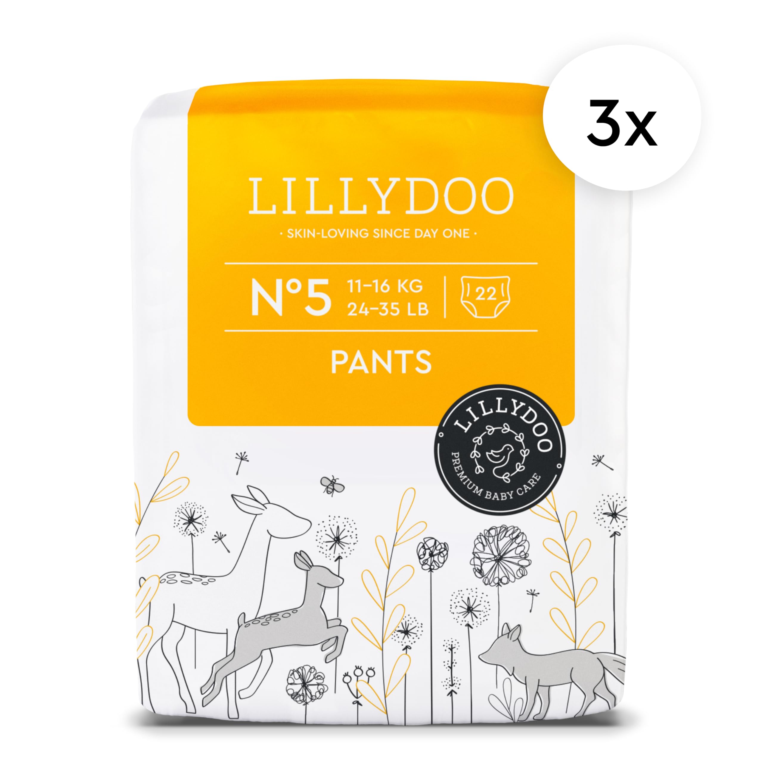 LILLYDOO diaper pants chlorine-free skin comfort for sensitive toddlers