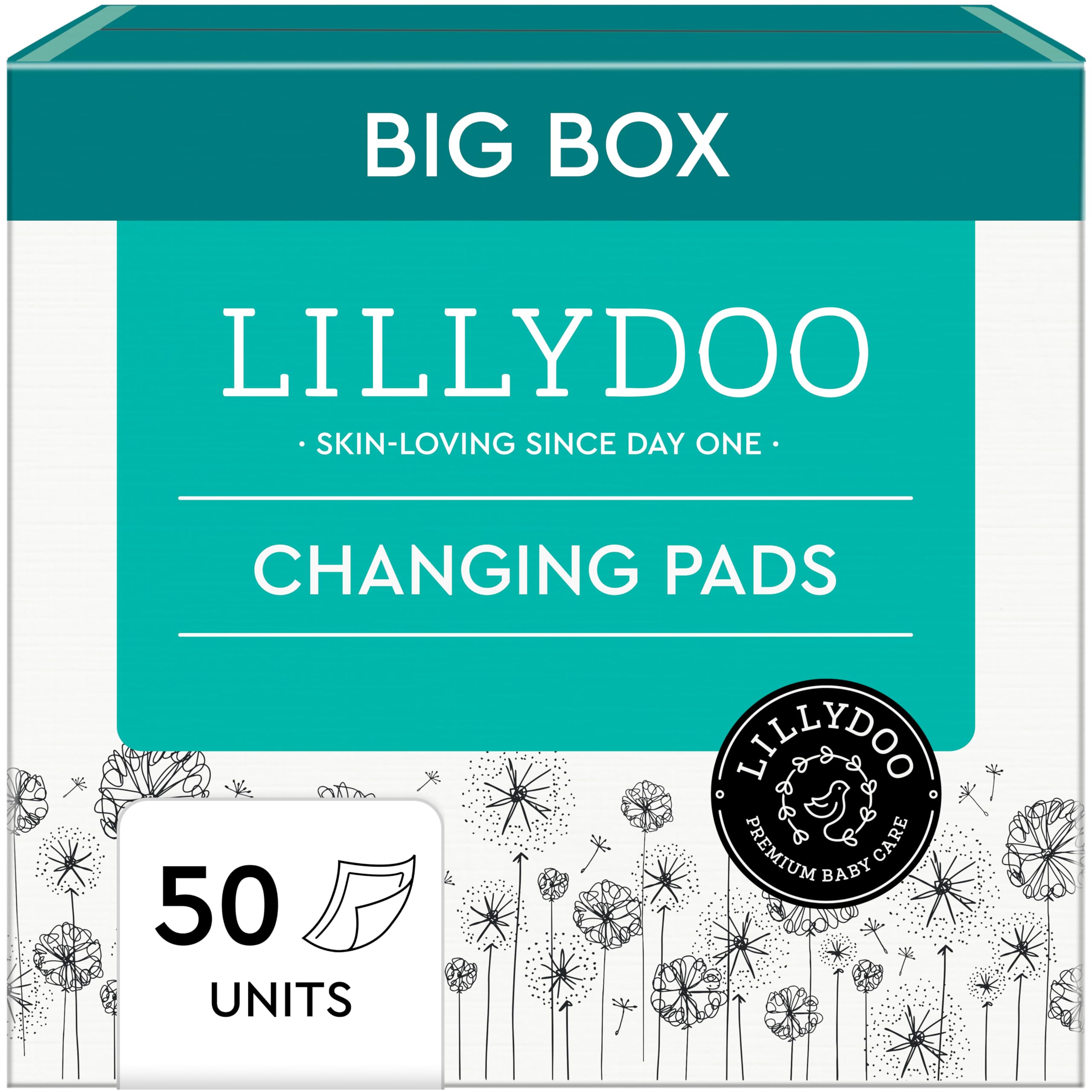 LILLYDOO disposable changing pads pack shot for on-the-go diaper changes
