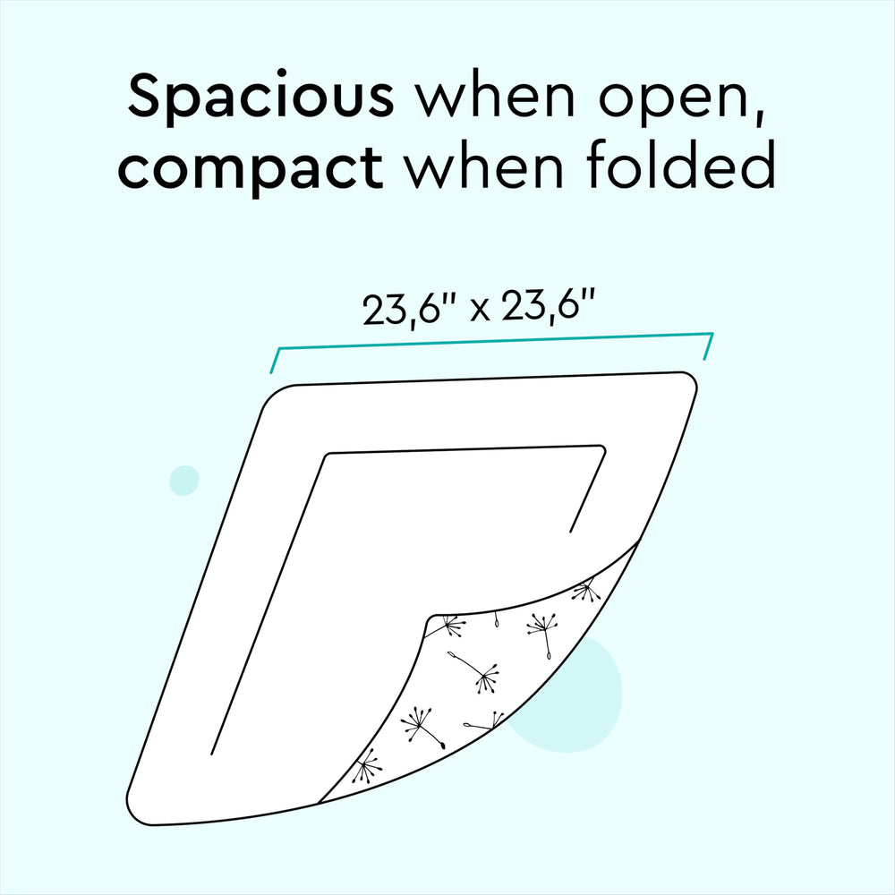 LILLYDOO on-the-go compact pad image shows easy bag packing