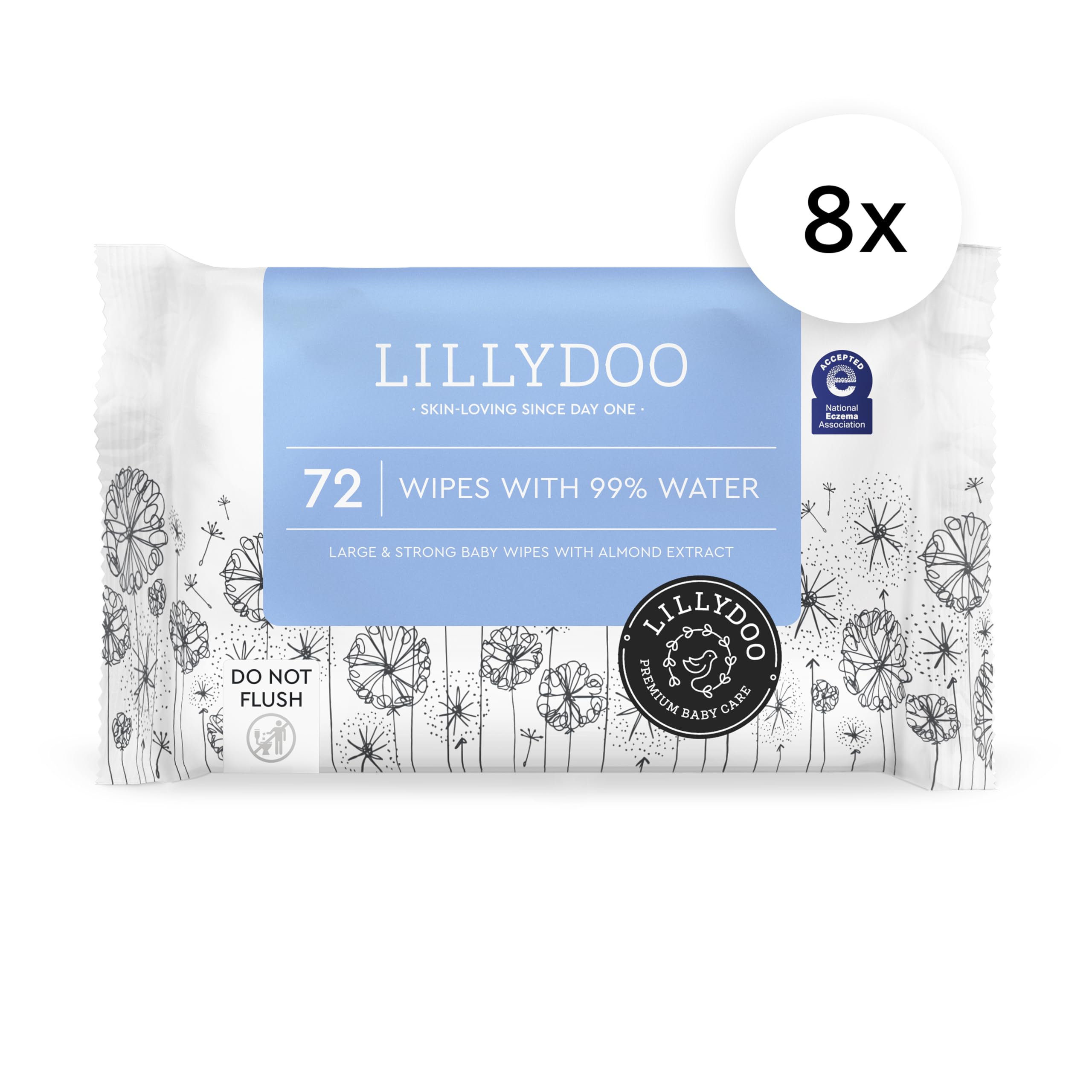 LILLYDOO wipes texture close-up highlights extra-large, tear-resistant design for messier days