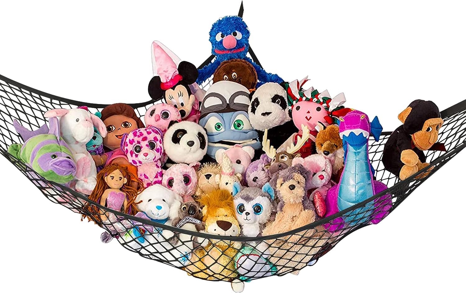 Lilly's Love large hammock corner-hanging design keeps plush toys neatly organized.