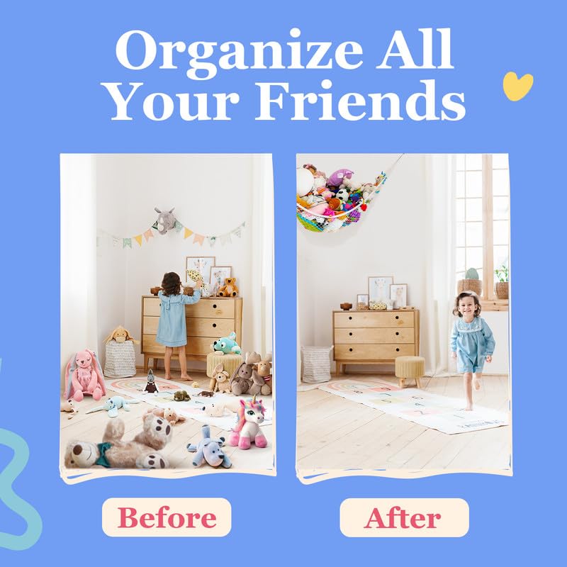 Lilly's Love stuffed animal hammock bedroom display with easy anchors.