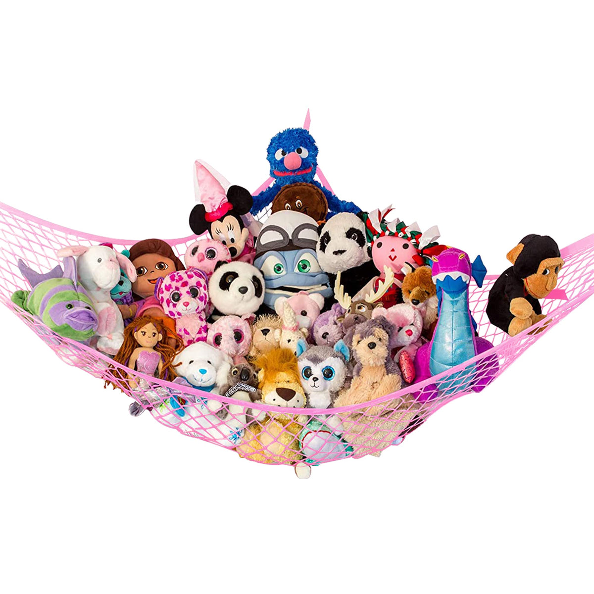 Lilly's Love stuffed animal hammock corner hanging saves space and organizes plush toys.