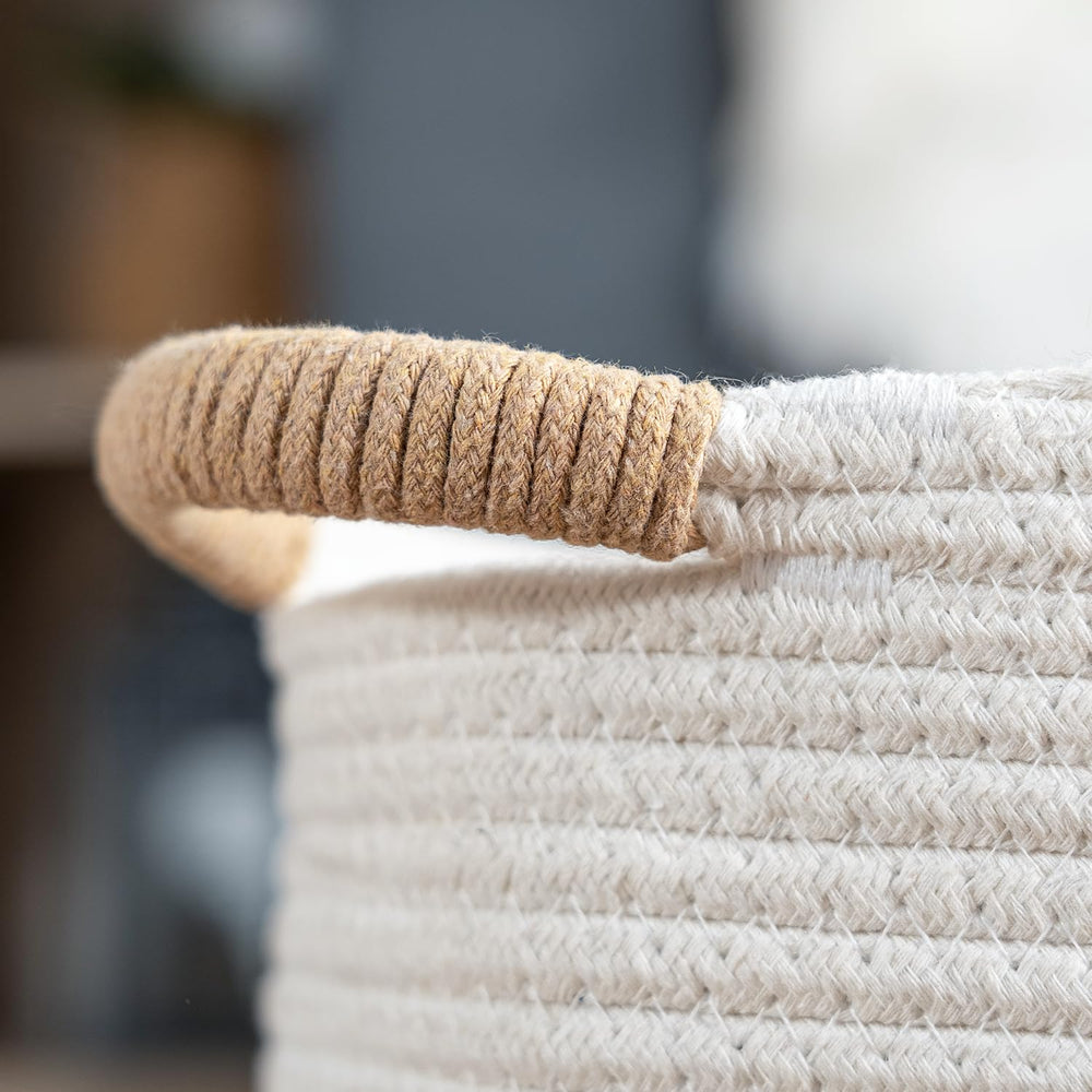LILO DESIGN CO dog toy basket beside blankets doubles as decor
