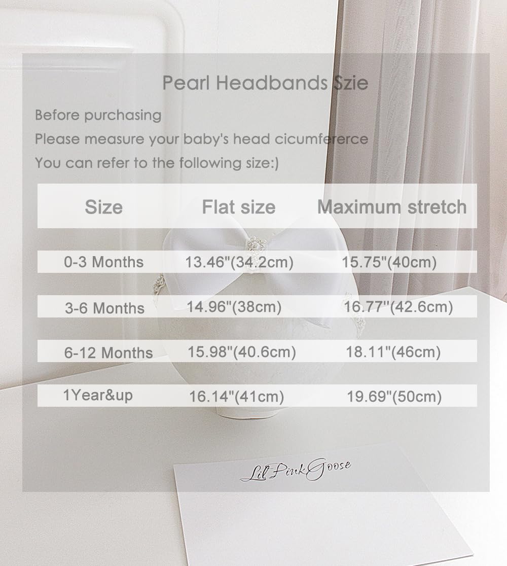LilPinkGoose satin bow christening headpiece offers soft comfort for portraits