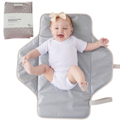Lily Miles baby changing pad soft sand front view showcases cushioned comfort.
