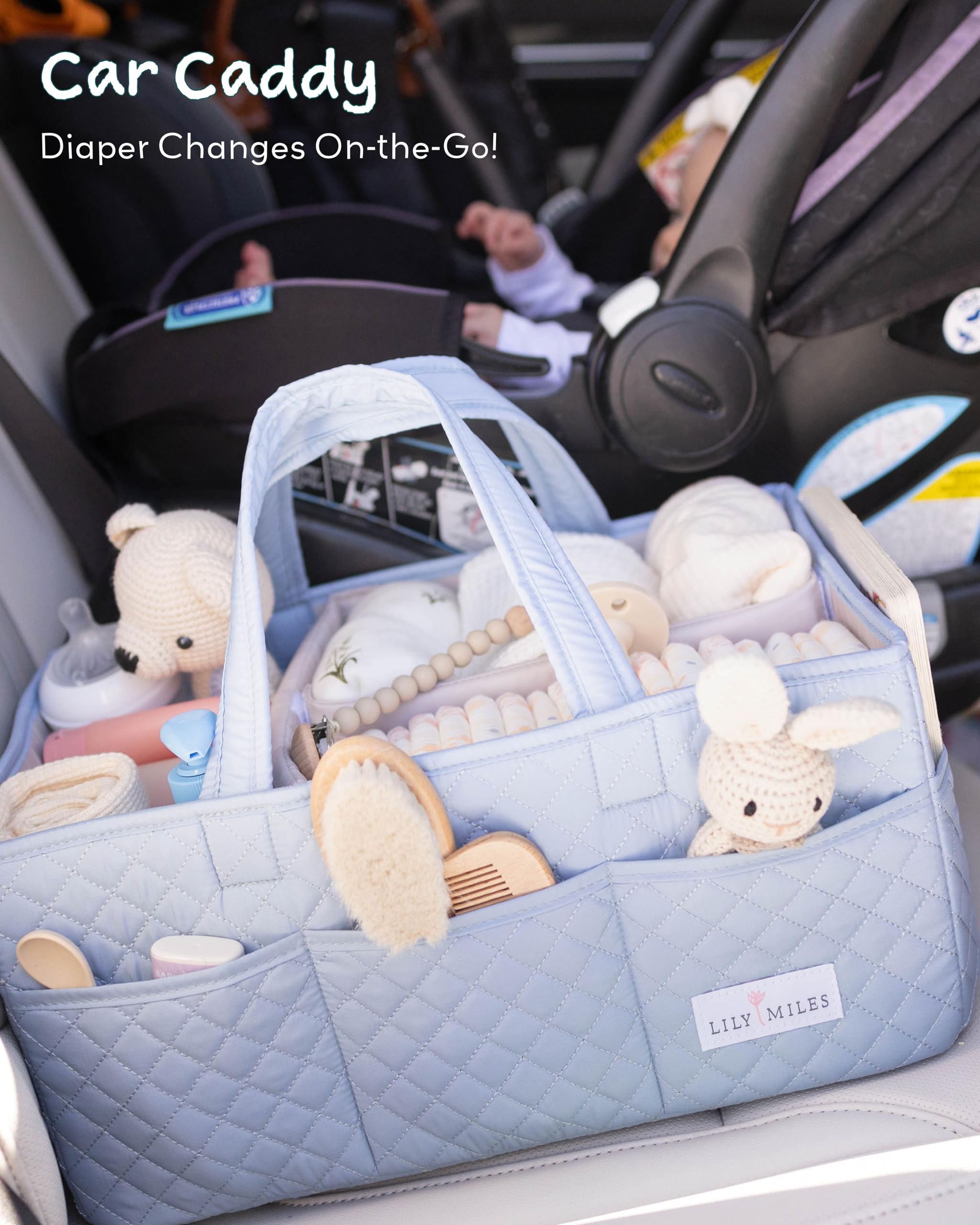 Lily Miles Baby Diaper Caddy gift-ready packaging suits baby showers and registry ideas