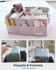 Lily Miles caddy includes removable dividers for customized storage.