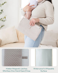 Lily Miles travel changing pad folded compact for diaper bag readiness