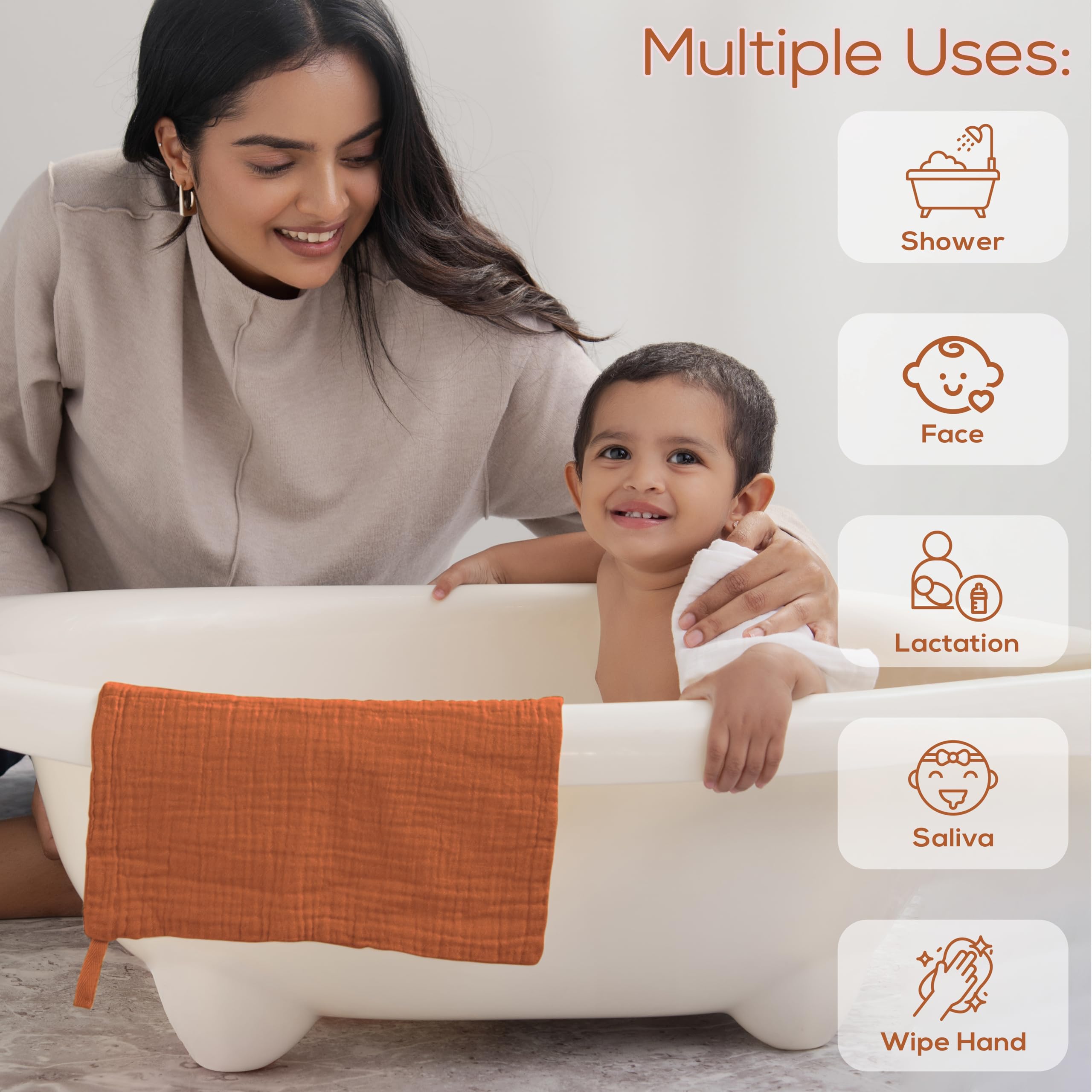 LILY O LAUREL baby-washcloth-durable-stitching shows resilient fabric for frequent washing
