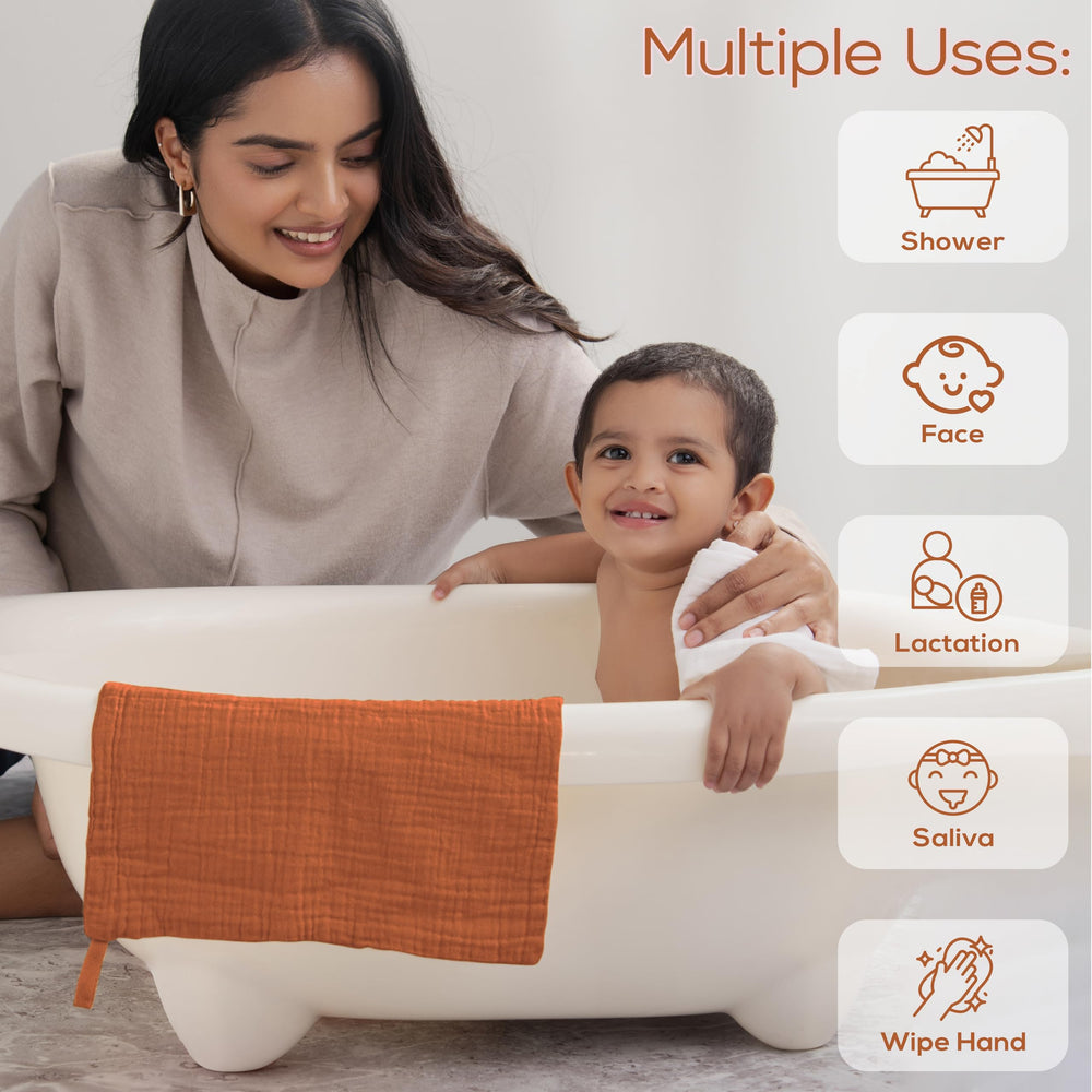 LILY O LAUREL baby-washcloth-durable-stitching shows resilient fabric for frequent washing