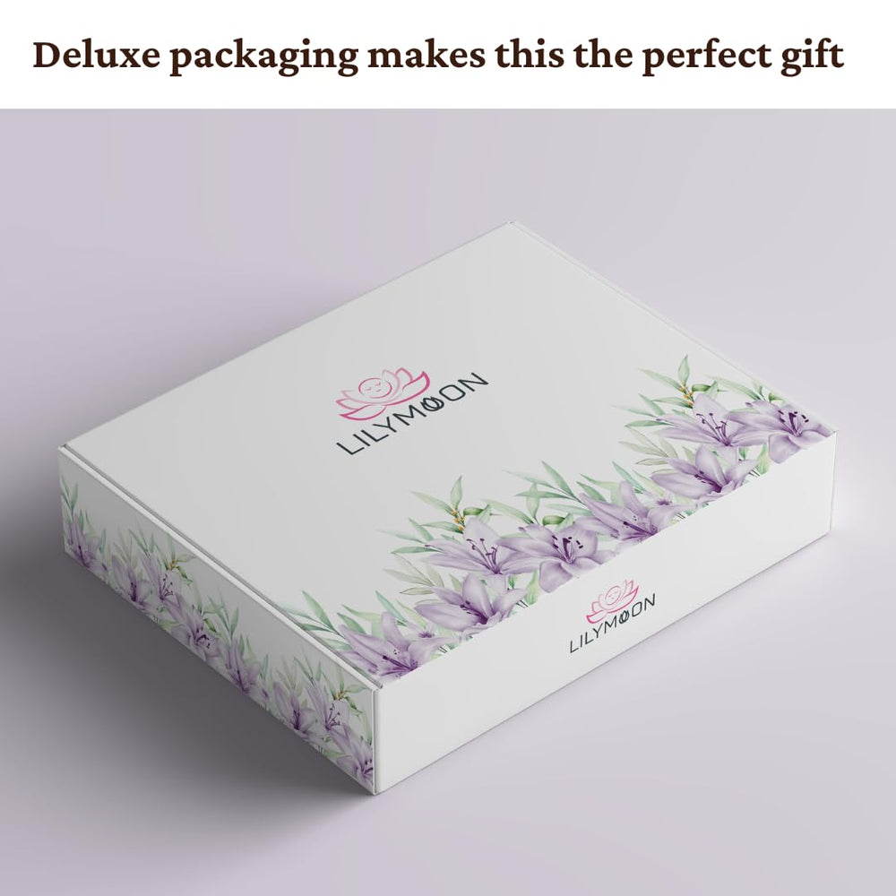 LilyMoon gift box packaging framed for baby showers and thoughtful gifting.