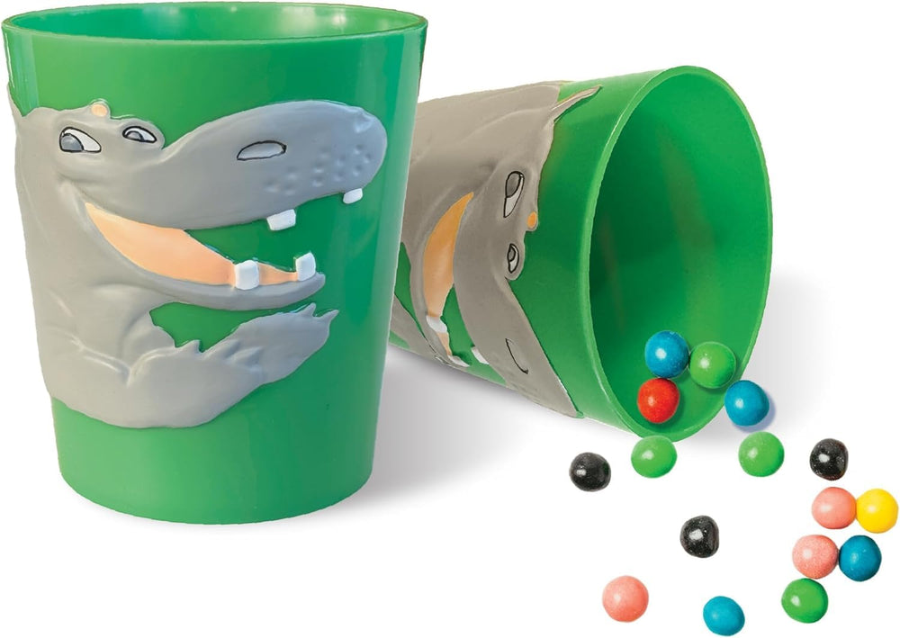 Lily's Home 3D Hippo tumbler handle closeup emphasizes easy hold for small hands