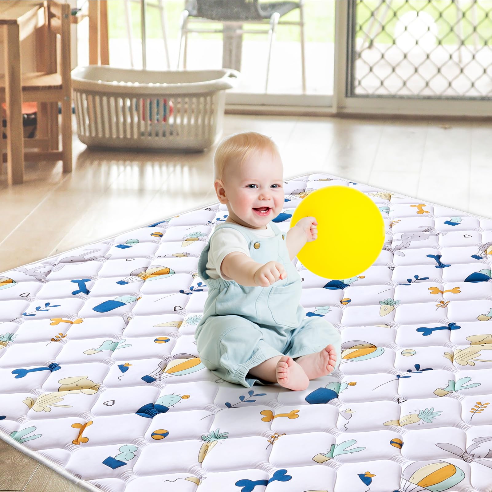 LILYVIBEBEARHAPPY premium foam baby play mat for indoor and outdoor versatile use