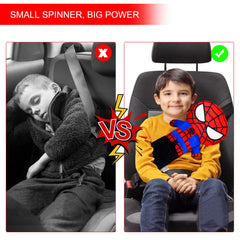 Limbruary seatbelt pillow kid in car seat demonstrates secure, comfortable support for little travelers.