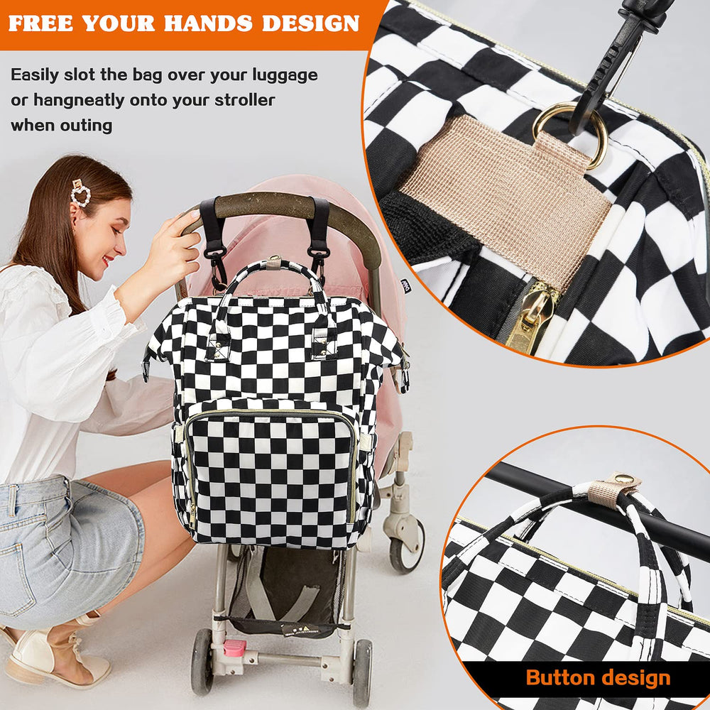 LIMHOO diaper bag backpack interior organization keeps bottles, clothes, and essentials neatly separated.
