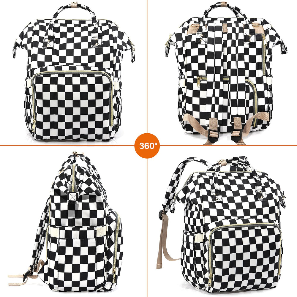 LIMHOO diaper bag backpack thick padded shoulder straps reduce fatigue during daily trips.