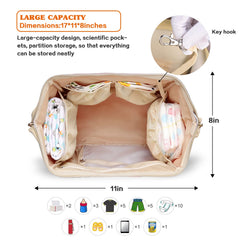 LIMHOO diaper bag backpack with stroller straps for hands-free travel.