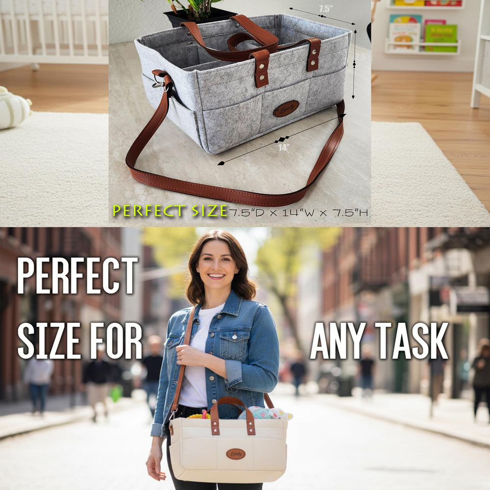 Linaly mini storage in grey majesty is portable for busy parents on the go.