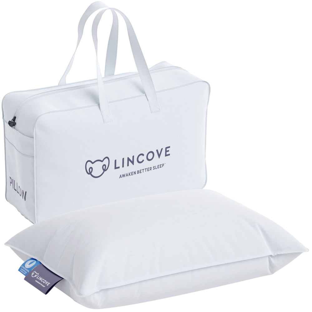 Lincove toddler pillow travel compact demonstrates portable comfort for naps away from home.