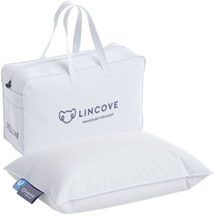 Lincove toddler pillow travel compact demonstrates portable comfort for naps away from home.
