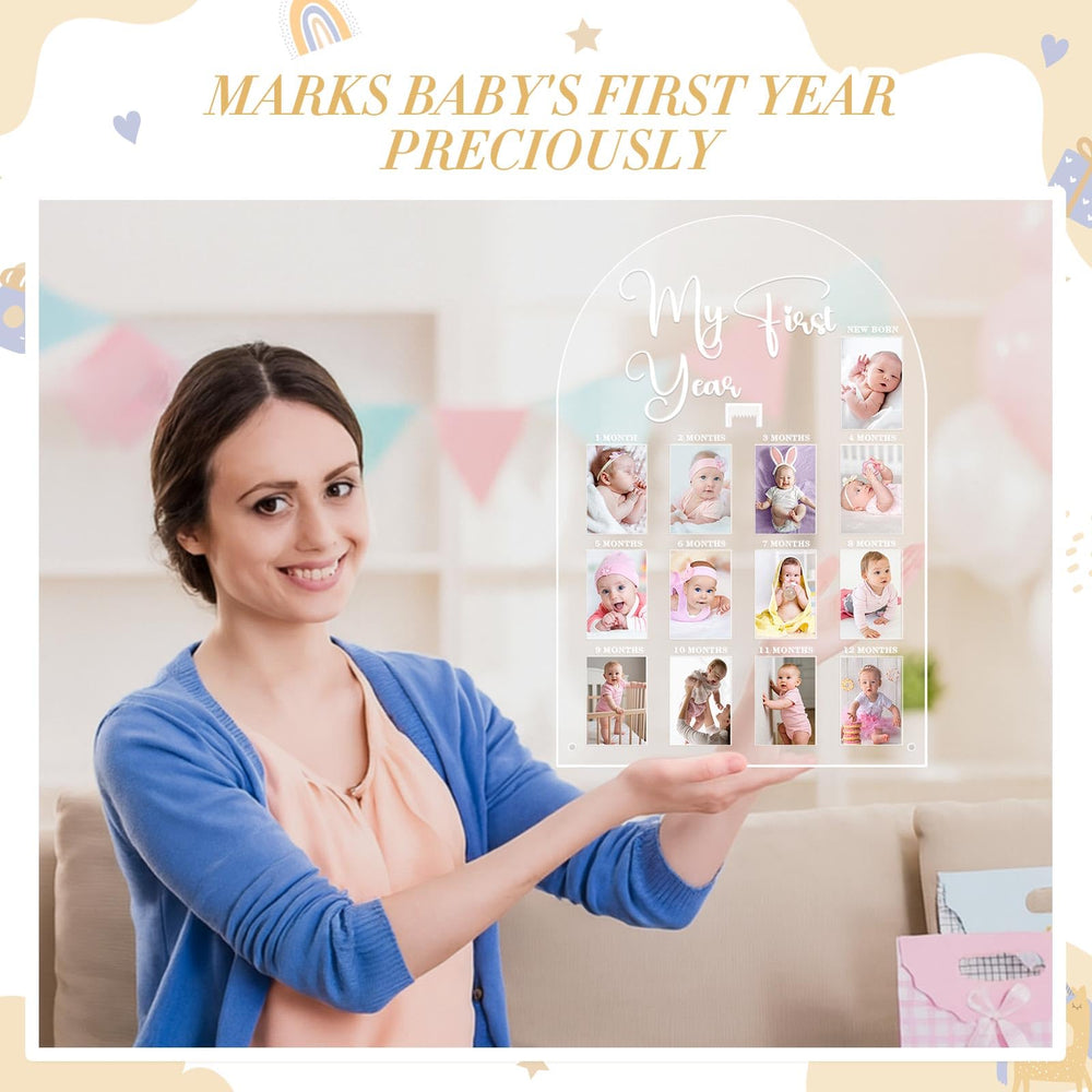 Lineshading frame lets you engrave baby's name and birthday on the wood panel.