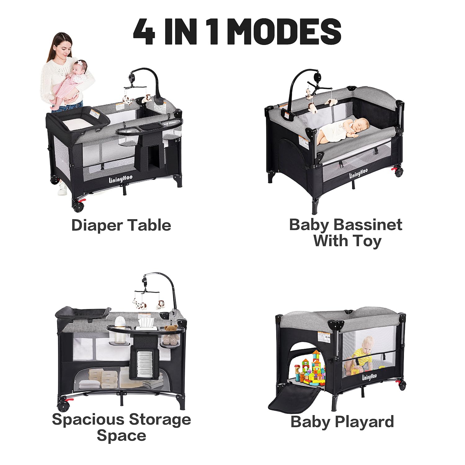 LININYHAO built-in diaper changing station for quick, convenient diaper changes