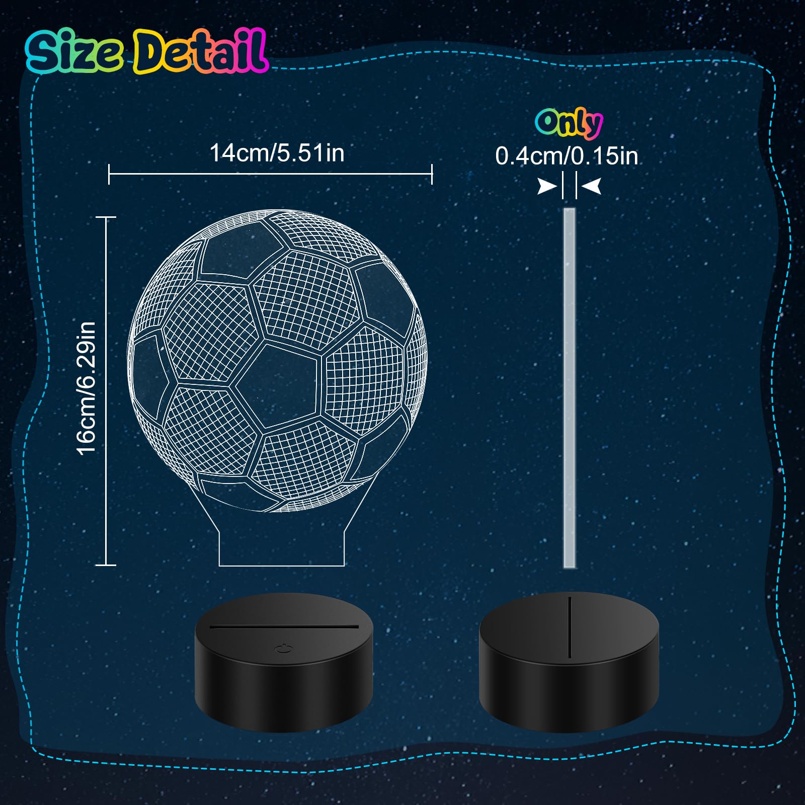 Linkax soccer gift dual power USB or battery option