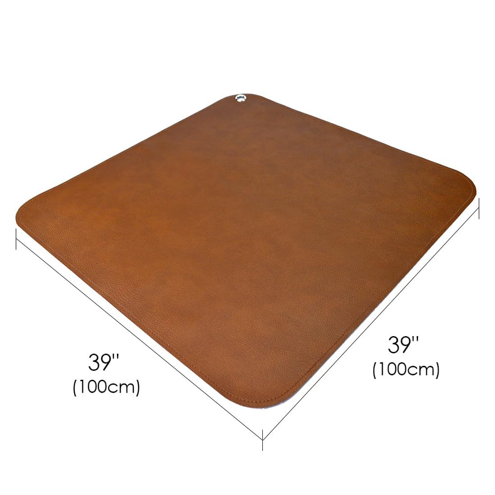 Linkidea vegan leather splat mat coverage showcases under-chair protection for carpets and floors