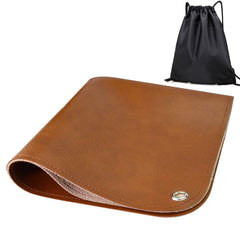 Linkidea vegan leather splat mat waterproof closeup demonstrating easy cleanup after spills