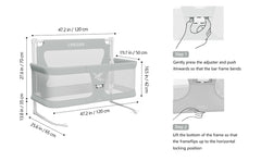 LINKSAW breathable mesh window crib offers clear view and airy comfort.
