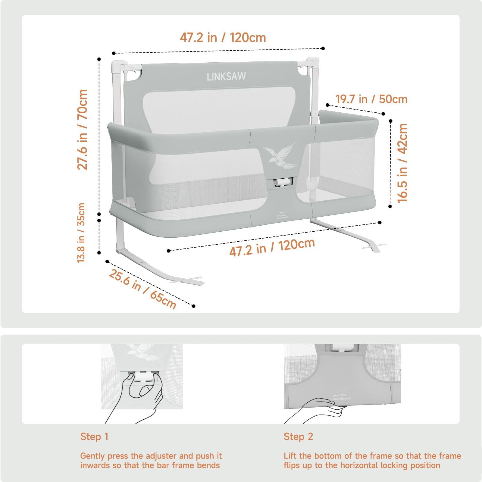 LINKSAW soft detachable washable lining keeps sleeping space cozy.