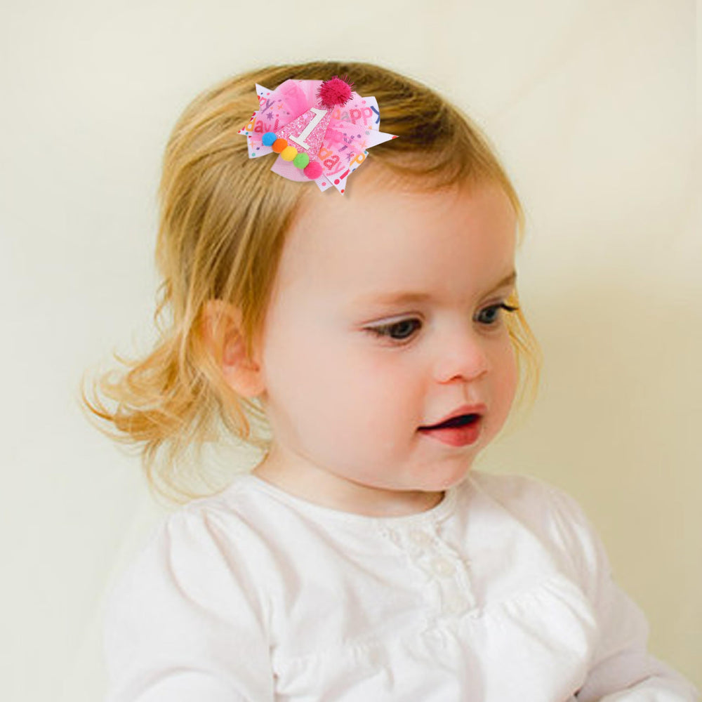 LINLULU hair bow cake-smash setup vibrant colors pop in baby photos
