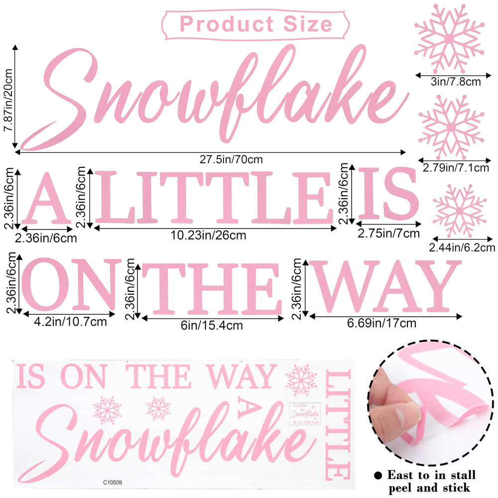 LINLULU Winter-theme decal balloon-arch-backdrop enhances focal points with elegant snowflakes.