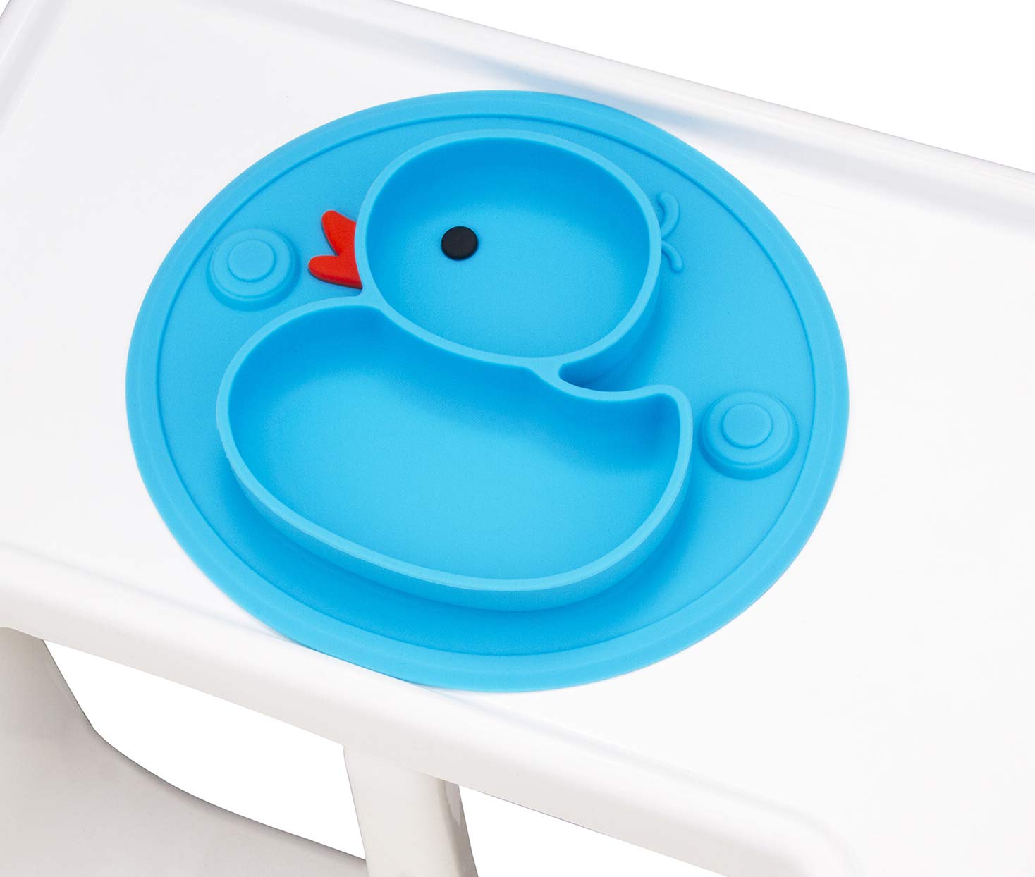 Linowos plate fits most high chair trays for on-the-go meals